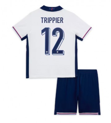 England Kieran Trippier #12 Replika Babytøj Hjemmebanesæt Børn EM 2024 Kortærmet (+ Korte bukser)